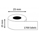 Etiket Dymo LabelWriter industrieel 25x25mm 2 rollen á 850 stuks wit