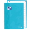 Notitieboek Oxford Touch Europeanbook A4+ 4-gaats lijn 80vel pastel blauw