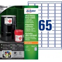 Etiket Avery B7651-50 38x21mm polyethyleen wit 3250stuks