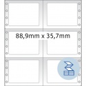 Etiket HERMA 8220 88.9x35.7mm 2-baans wit 8000stuks