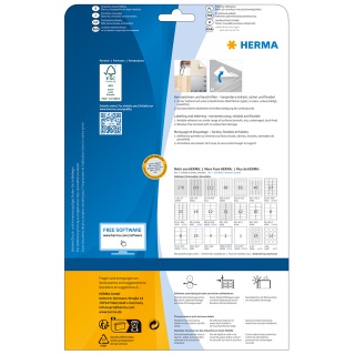 Etiket HERMA 5074 63.5x38.1mm verwijderbaar wit 525 etiketten