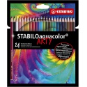 Kleurpotloden STABILO 1624 aquacolor Arty assorti etui à 24 stuks