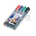 Viltstift Staedtler Lumocolor 350 permanent schuin set à 4 stuks assorti