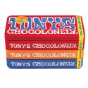 Chocolade Tony's Chocolonely puur-melk en karamel zeezout blik 540gr