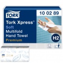 Handdoek Tork H2 Xpress Premium multifold 2-laags 212x255mm 21x150vel wit 100289