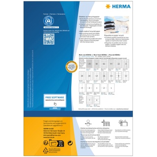 Etiket HERMA recycling 10729 70x37mm 1920stuks wit