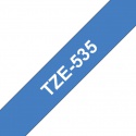 Labeltape Brother P-touch TZE-535 12mm wit op blauw