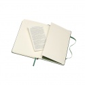 Notitieboek Moleskine pocket 90x140mm ruit 5x5mm hard cover myrtle green