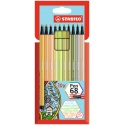 Viltstift STABILO Pen 68/10 medium soft assorti etui à 10 stuks