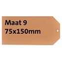 Label karton nr9 200gr 75x150mm chamois 1000stuks