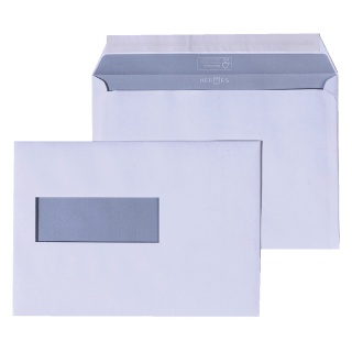 Envelop Hermes EA5 156x220mm venster 4x11links zelfklevend 50 stuks