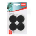 Magneet Nobo 38mm 800gr zwart 4 stuks