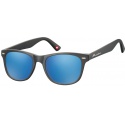 Zonnebril Montana met Revo blauw glas zwart