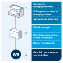 Reinigingsdoekdispenser Tork voor Smallpacks Tork W8 Performance wandmontage 655100