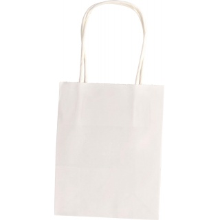 Tas met handvat Folia kraftpapier 110gr 12x15x5.5cm 20 stuks wit