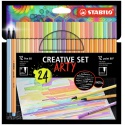 Arty creative Stabilo etui 24 kleuren