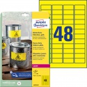 Etiket Avery Zweckform L6103-20 45.7x21.2mm geel 960stuks