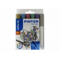 Verfstift Pilot Pintor metallic fijn assorti etui à 6 stuks