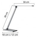 Bureaulamp Unilux Terra led aluminium grijs