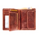 Portefeuille Maverick The Original met kleingeldvak RFID leer bruin