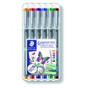 Fineliner Staedtler Pigment 308 assorti 0.5mm set à 6st assorti