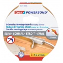 Dubbelzijdige montagetape tesa® Powerbond Small 5mx9mm wit 2 stuks