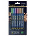 Krijtstift Securit SMA-100 rond 1-2mm metallic assorti 7 stuks