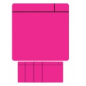 Magneet scrum 75x75mm roze 5 stuks