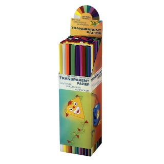 Transparant papier Folia 70x100cm 42gr assorti kleuren