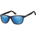 Zonnebril Montana met Revo blauw glas mat zwart