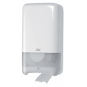 Toiletpapierdispenser Tork Twin Mid-size T6 Elevation wit 557500