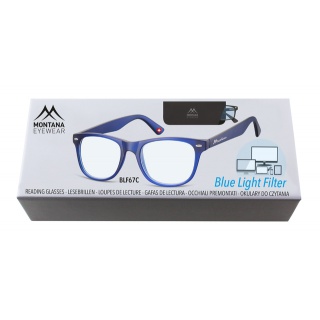 Leesbril Montana +1.00 dpt blue light filter blauw