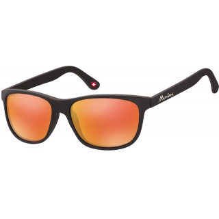 Zonnebril Montana met Revo rood glas mat zwart