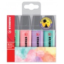 Markeerstift STABILO BOSS Original 70/4 pastel assorti etui à 4 stuks