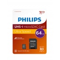 Geheugenkaart Philips micro SDXC Class 10 UHS-I U1 64GB