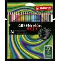 Kleurpotloden STABILO 6019 GREENcolors Arty assorti etui à 24 stuks