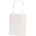 Tas met handvat Folia kraftpapier 110gr 12x15x5.5cm 20 stuks wit