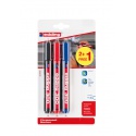 Viltstift edding 300 rond 1.5-3mm assorti blister à 2+1 gratis