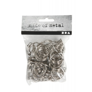 Sleutelring Creativ Company zilverkleurig 25mm 100 stuks