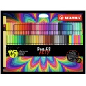 Viltstift STABILO Pen 68 Arty medium assorti set à 65 stuks