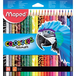 Kleurpotlood Maped Color'Peps Animals set à 24 kleuren
