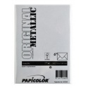 Envelop Papicolor C6 114x162mm metallic zilver pak à 6 stuks