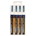 Krijtstift Securit SMA-510 schuin wit 2-6mm blister à 4 stuks