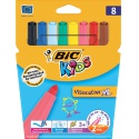 Kleurstift BicKids Visacolor XL assorti blister à 8 stuks