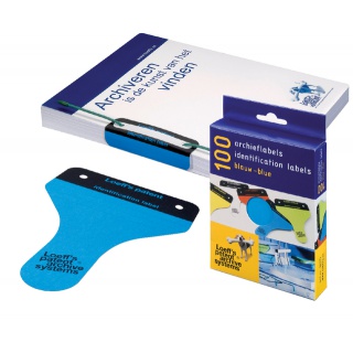 Archieflabel Loeff's karton blauw