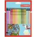 Viltstift STABILO Pen 68 8 medium soft assorti etui à 18 stuks