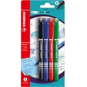 Fineliner STABILO Sensor 14900 fijn assorti blister à 4 stuks