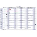 Jaarplanner 2025 Legamaster 90x60cm horizontaal gelamineerd Engelstalig