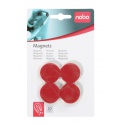 Magneet Nobo 30mm 700gr rood 4 stuks