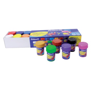 Plakkaatverf Pelikan 20ml assorti doos à 12 potjes